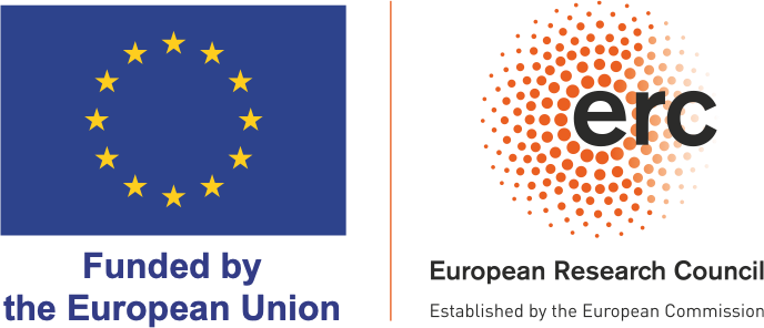 Logo of the European Research Council paired with the flag of the European union.