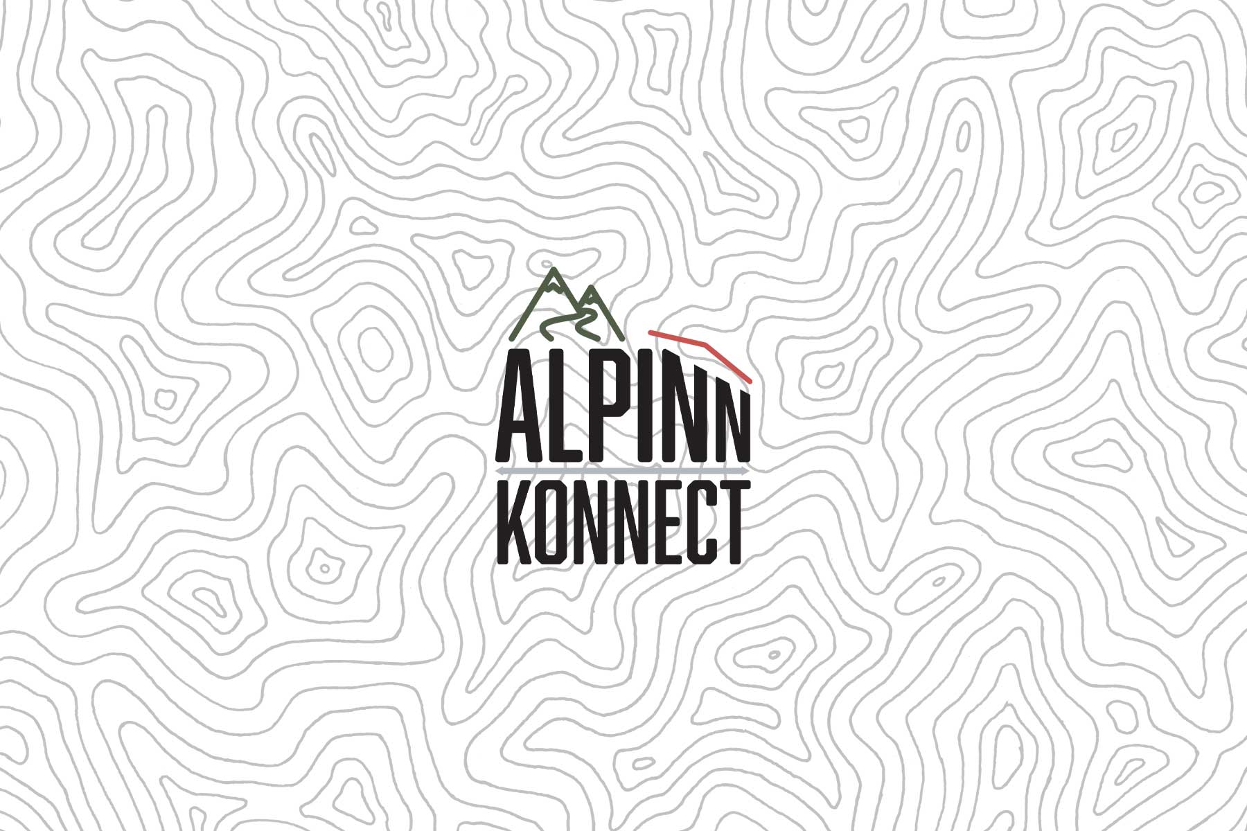 Placeholder image, a topographic pattern with the ALPINNKONNECT Logo image on top